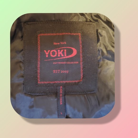 Yoki Black faux Peacoat, size L - Picture 6 of 7